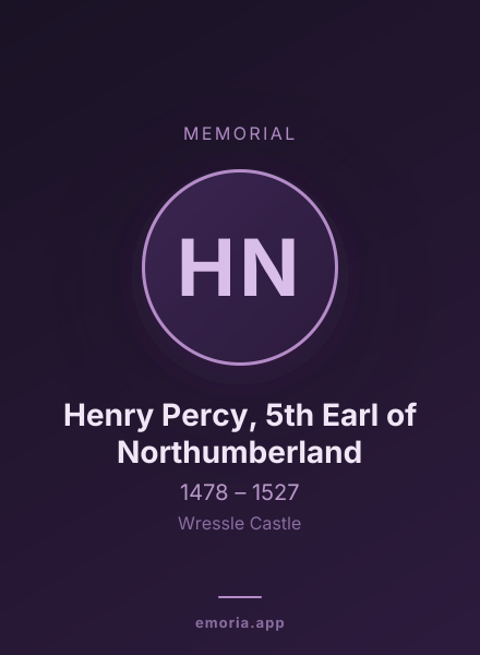 Memorial portrait of Henry Percy, 5th Earl of Northumberland