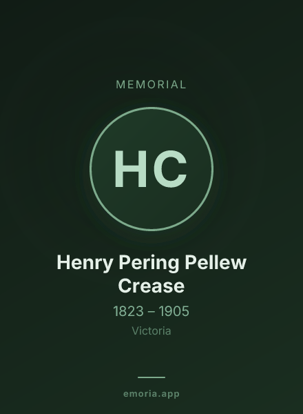 Memorial portrait of Henry Pering Pellew Crease