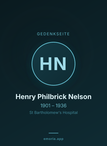 Gedenkportrait von Henry Philbrick Nelson