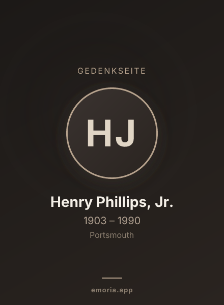 Gedenkportrait von Henry Phillips, Jr.