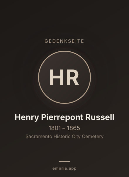 Gedenkportrait von Henry Pierrepont Russell