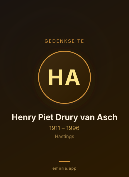 Gedenkportrait von Henry Piet Drury van Asch