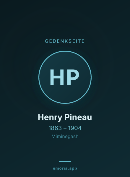 Gedenkportrait von Henry Pineau