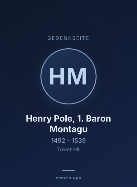 Gedenkportrait von Henry Pole, 1. Baron Montagu
