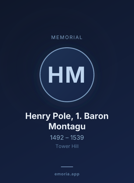 Memorial portrait of Henry Pole, 1. Baron Montagu
