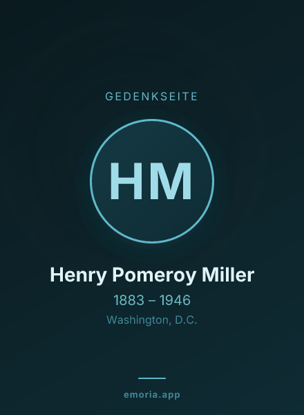 Gedenkportrait von Henry Pomeroy Miller