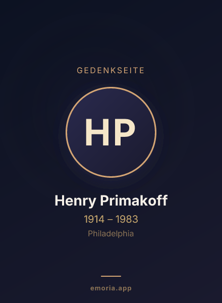 Gedenkportrait von Henry Primakoff