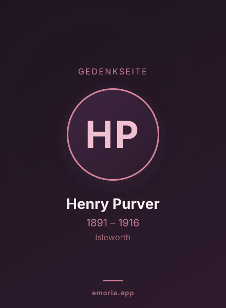 Gedenkportrait von Henry Purver