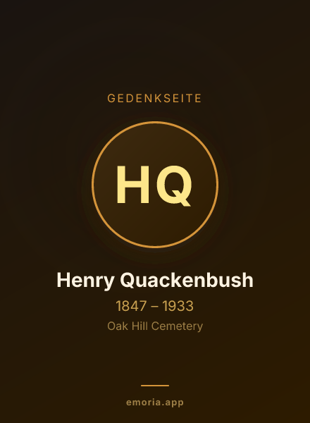 Gedenkportrait von Henry Quackenbush