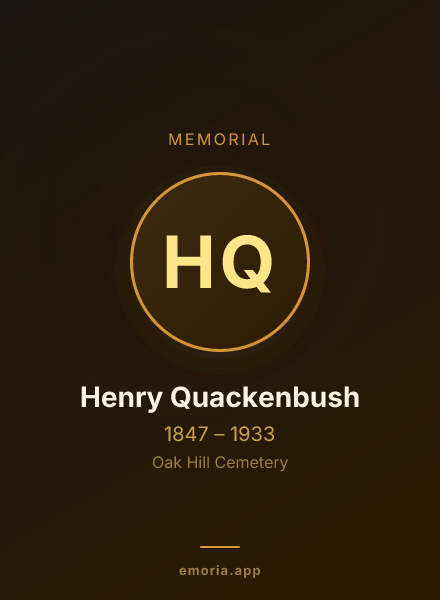 Memorial portrait of Henry Quackenbush