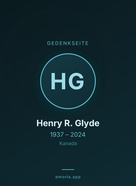Gedenkportrait von Henry R. Glyde