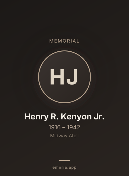 Memorial portrait of Henry R. Kenyon Jr.