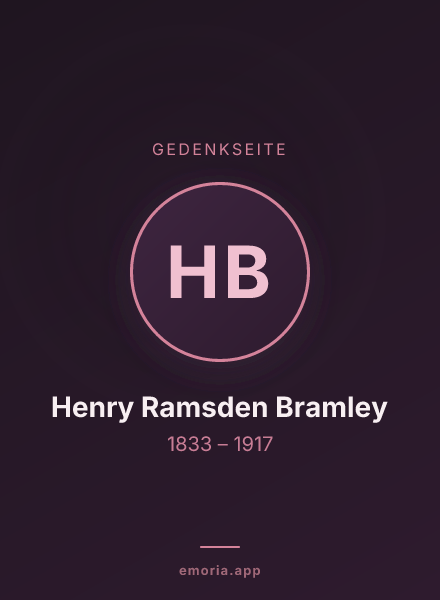 Gedenkportrait von Henry Ramsden Bramley