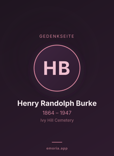 Gedenkportrait von Henry Randolph Burke