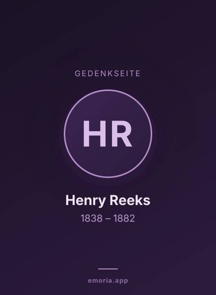 Gedenkportrait von Henry Reeks