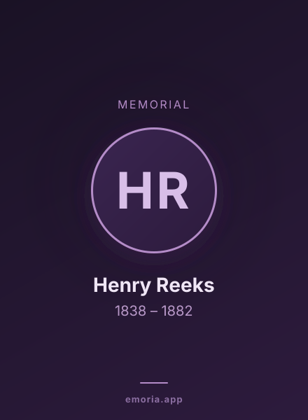 Memorial portrait of Henry Reeks