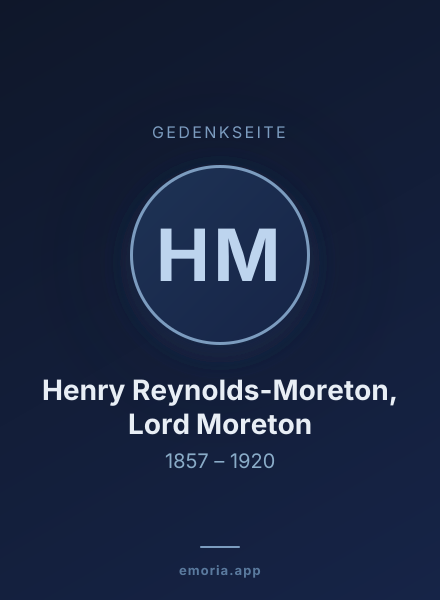 Gedenkportrait von Henry Reynolds-Moreton, Lord Moreton
