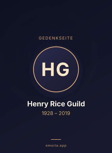 Gedenkportrait von Henry Rice Guild