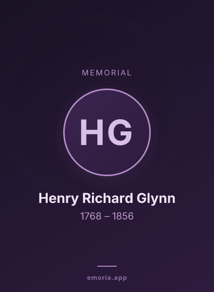 Memorial portrait of Henry Richard Glynn