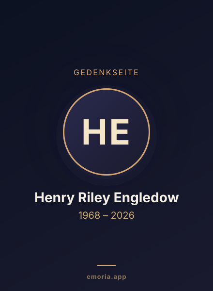 Gedenkportrait von Henry Riley Engledow