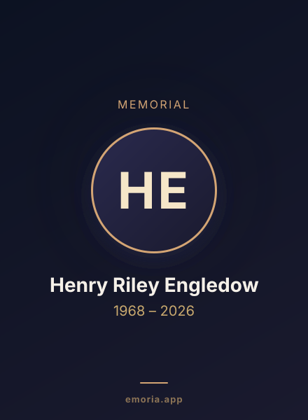 Memorial portrait of Henry Riley Engledow