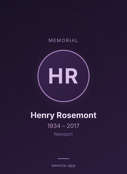 Memorial portrait of Henry Rosemont