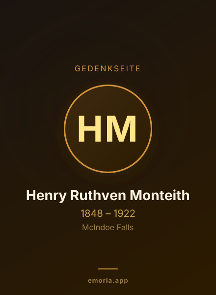 Gedenkportrait von Henry Ruthven Monteith