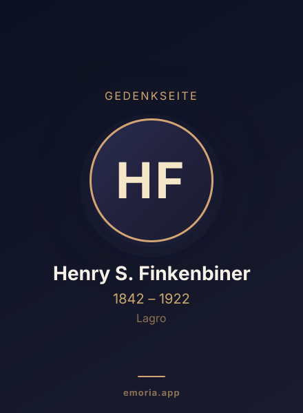 Gedenkportrait von Henry S. Finkenbiner
