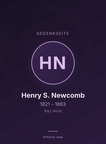 Gedenkportrait von Henry S. Newcomb