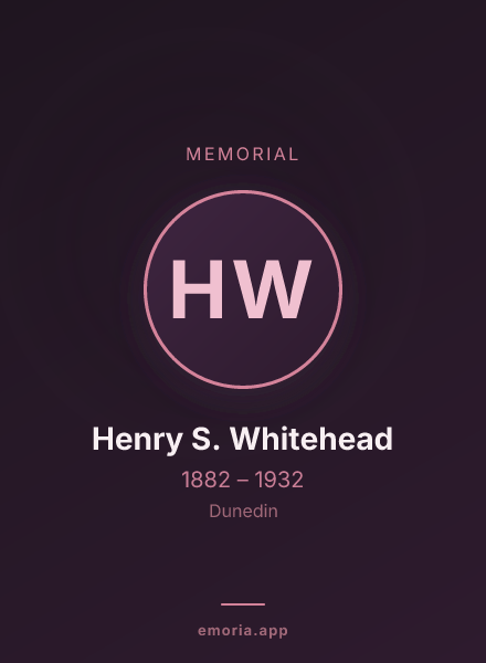 Memorial portrait of Henry S. Whitehead