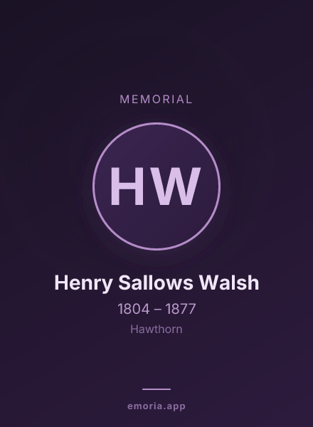 Memorial portrait of Henry Sallows Walsh