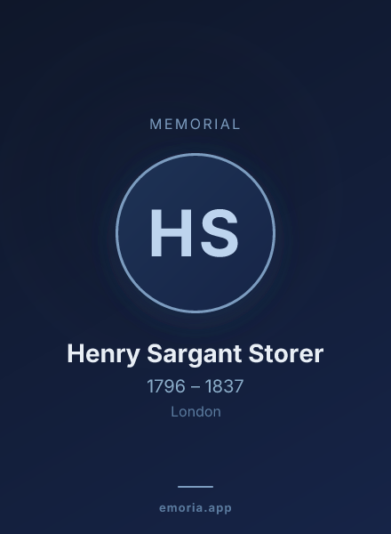 Memorial portrait of Henry Sargant Storer