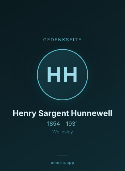 Gedenkportrait von Henry Sargent Hunnewell