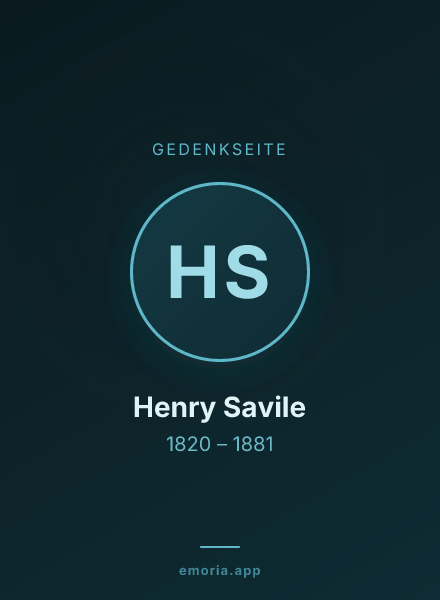 Gedenkportrait von Henry Savile