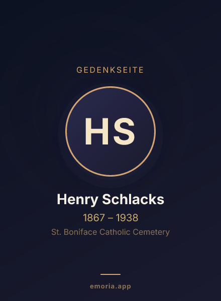Gedenkportrait von Henry Schlacks