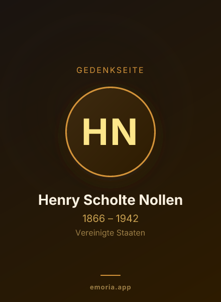 Gedenkportrait von Henry Scholte Nollen