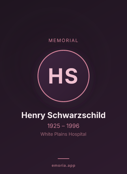 Memorial portrait of Henry Schwarzschild