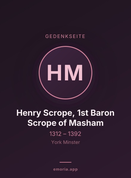 Gedenkportrait von Henry Scrope, 1st Baron Scrope of Masham