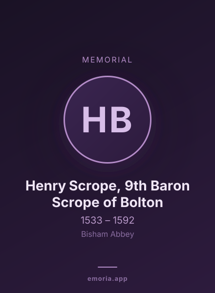 Memorial portrait of Henry Scrope, 9th Baron Scrope of Bolton