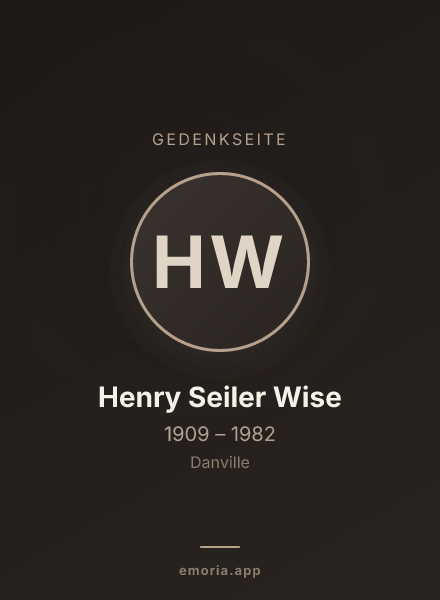 Gedenkportrait von Henry Seiler Wise