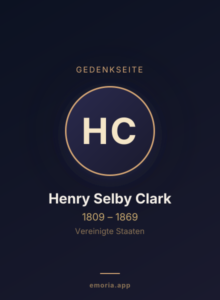 Gedenkportrait von Henry Selby Clark