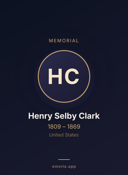 Memorial portrait of Henry Selby Clark