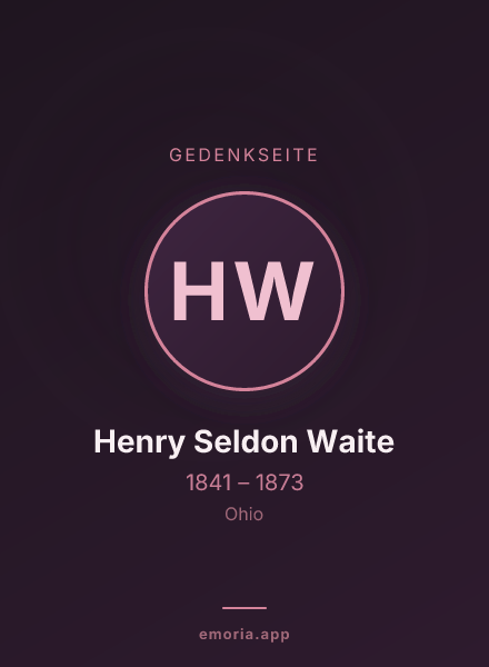 Gedenkportrait von Henry Seldon Waite