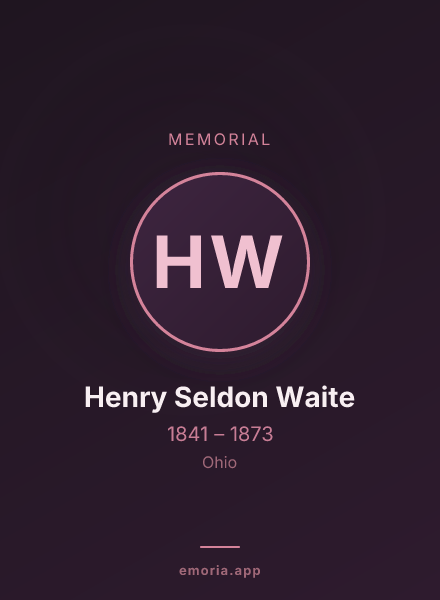 Memorial portrait of Henry Seldon Waite