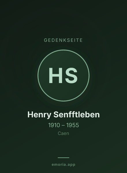 Gedenkportrait von Henry Senfftleben