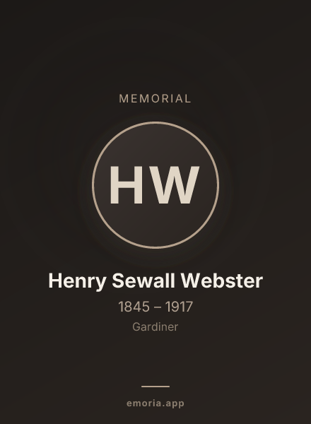 Memorial portrait of Henry Sewall Webster