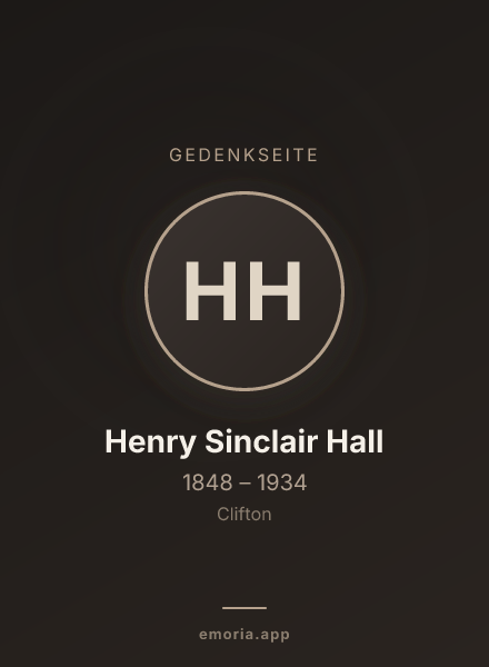 Gedenkportrait von Henry Sinclair Hall