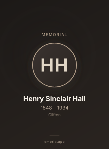 Memorial portrait of Henry Sinclair Hall