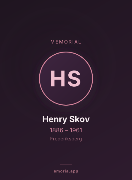 Memorial portrait of Henry Skov