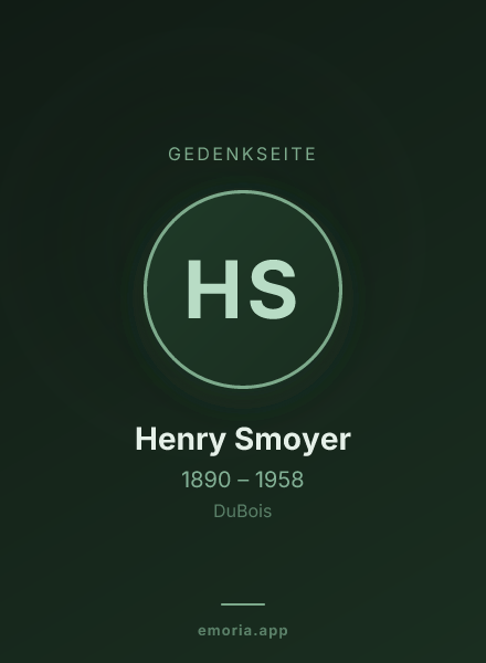 Gedenkportrait von Henry Smoyer